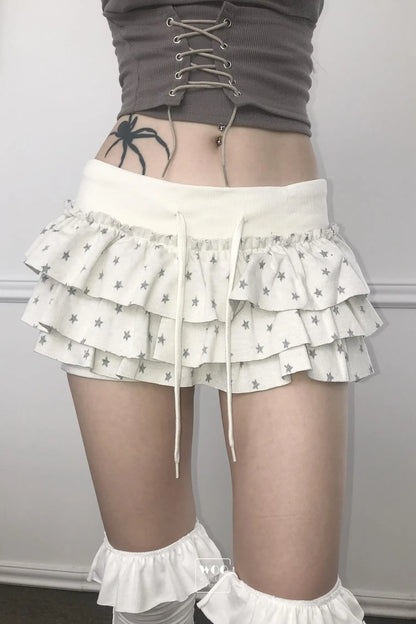 Genayooa Y2k Japanischen Rock Frauen Dot Mini A-linie Plissee Röcke Streetwear Koreanischen Stil Unregelmäßige Röcke E-mädchen Kurzen rock So ist Leben