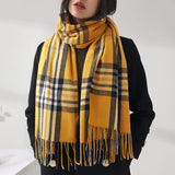 Warmer Winterschal, langer Schal mit Karomuster für Damen, weiches Wärmespeicherungssign, unverzichtbar für kaltes Wetter So ist Leben
