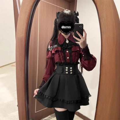 Lolita Set mit Oberteil und Faltenrock - So ist Leben