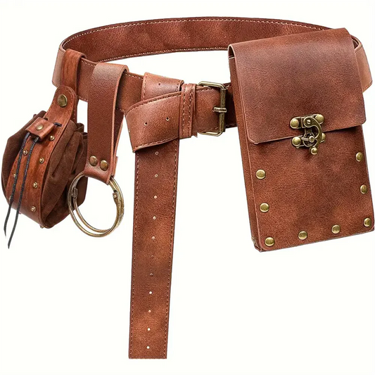 Cosplay Mittelalter Retro Gürtel Renaissance Kupfer Münze Taille Tasche Viking Ritter Rock Clip Schlüsselbund Halloween Rollenspiel Prop So ist Leben