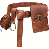 Cosplay Mittelalter Retro Gürtel Renaissance Kupfer Münze Taille Tasche Viking Ritter Rock Clip Schlüsselbund Halloween Rollenspiel Prop So ist Leben