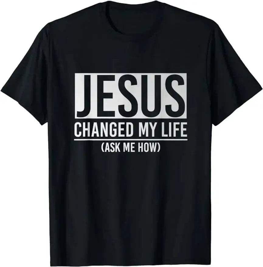 T-Shirt „Jesus ist König“, christlicher Glaube und Schriftvers, Unisex-Stil, für Damen und Herren, grafische, individuell bedruckte T-Shirts - So ist Leben