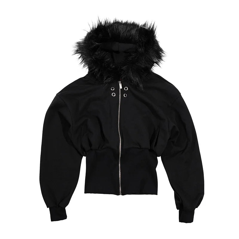 Streetwear Y2K Zip Up Hoodie Grunge Goth Ästhetik Grafikdruck Retro Punk Kleidung Übergroßes Hip Hop Zipper Hoodie Sweatshirt So ist Leben