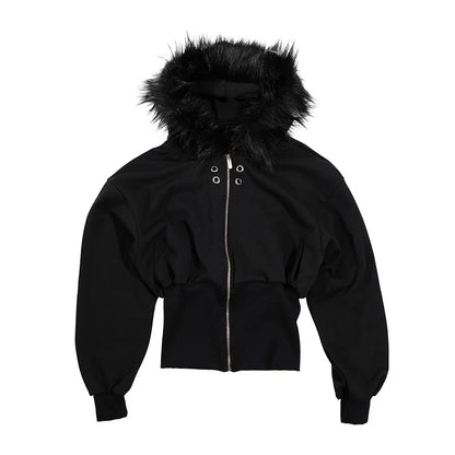 Streetwear Y2K Zip Up Hoodie Grunge Goth Ästhetik Grafikdruck Retro Punk Kleidung Übergroßes Hip Hop Zipper Hoodie Sweatshirt So ist Leben