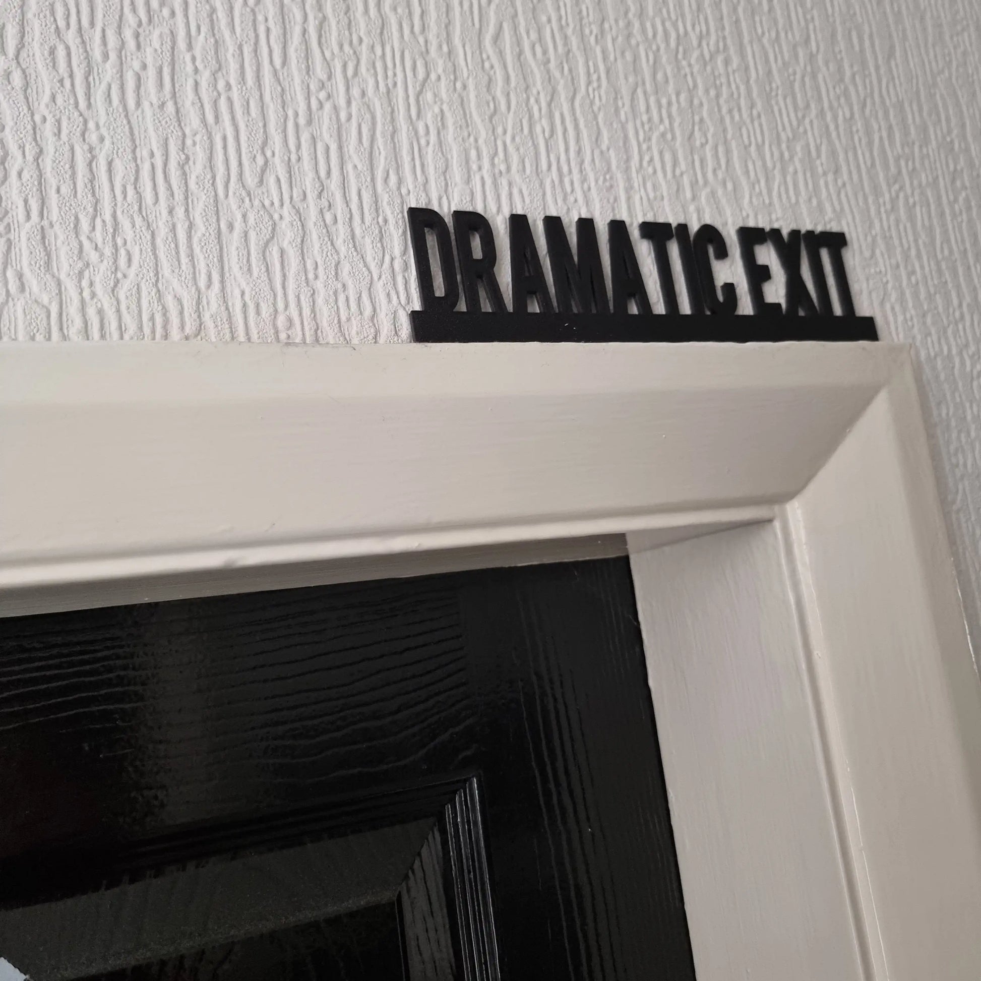 Schwarzes Türdesign, ideal für die Dekoration von Zuhause, Bar, Café, Theater, Kunstdekor - So ist Leben
