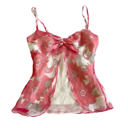 Einzigartiges Harajuku Mesh Garn Rock Goth Y2k Tank Top 2000S Hiphop CozyFit    Weste Vintage Punk ärmelloses Top Chic Streetwear Crop Top So ist Leben