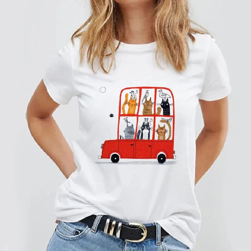 Lässiges Basic-T-Shirt mit schlichtem Design und Panda-Print - So ist Leben