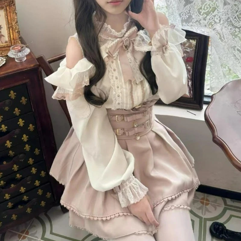 Kawaii Zweiteiler im japanischen Stil mit Schleife - So ist Leben