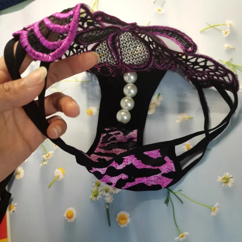 Sexy Höschen mit Leopardenmuster, schönes Gesäß, übergroßer Schmetterling, elastisch, große Hose, Ausrüstung, große Perlen im Inneren, Massagestimulation So ist Leben