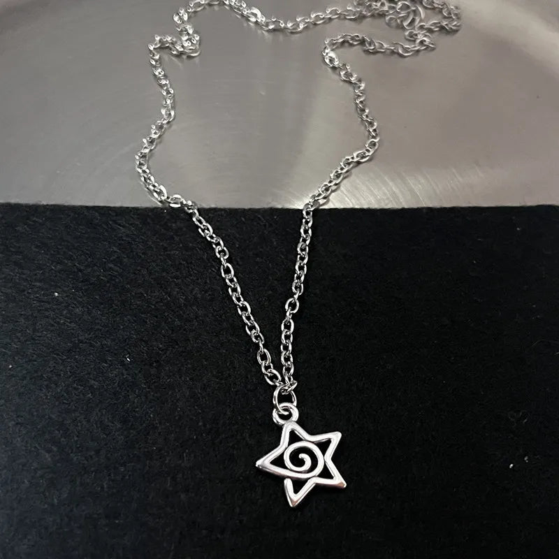 Y2K Flail Feuer Herz Zähne Anhänger Halskette für Frauen Männer Charm Halskette Grunge Punk Modeschmuck ﻿ So ist Leben