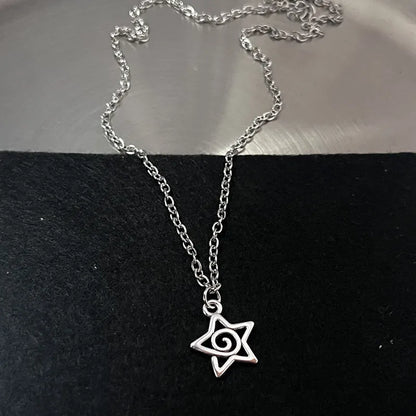 Y2K Flail Feuer Herz Zähne Anhänger Halskette für Frauen Männer Charm Halskette Grunge Punk Modeschmuck ﻿ So ist Leben