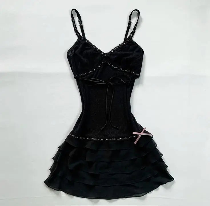 Y2k Kleidung Weißes Minikleid Frau Kleidung Gothic Kleid Harajuku Partykleider Grafik Rock Punk Goth Emo Kurze Damen Sommer So ist Leben