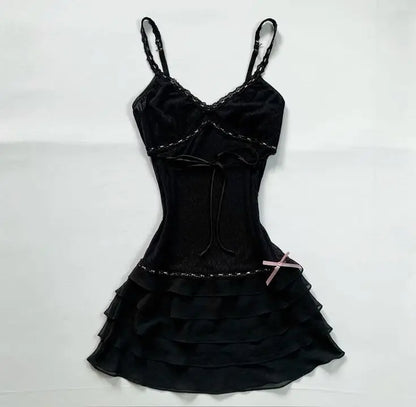 Y2k Kleidung Weißes Minikleid Frau Kleidung Gothic Kleid Harajuku Partykleider Grafik Rock Punk Goth Emo Kurze Damen Sommer So ist Leben