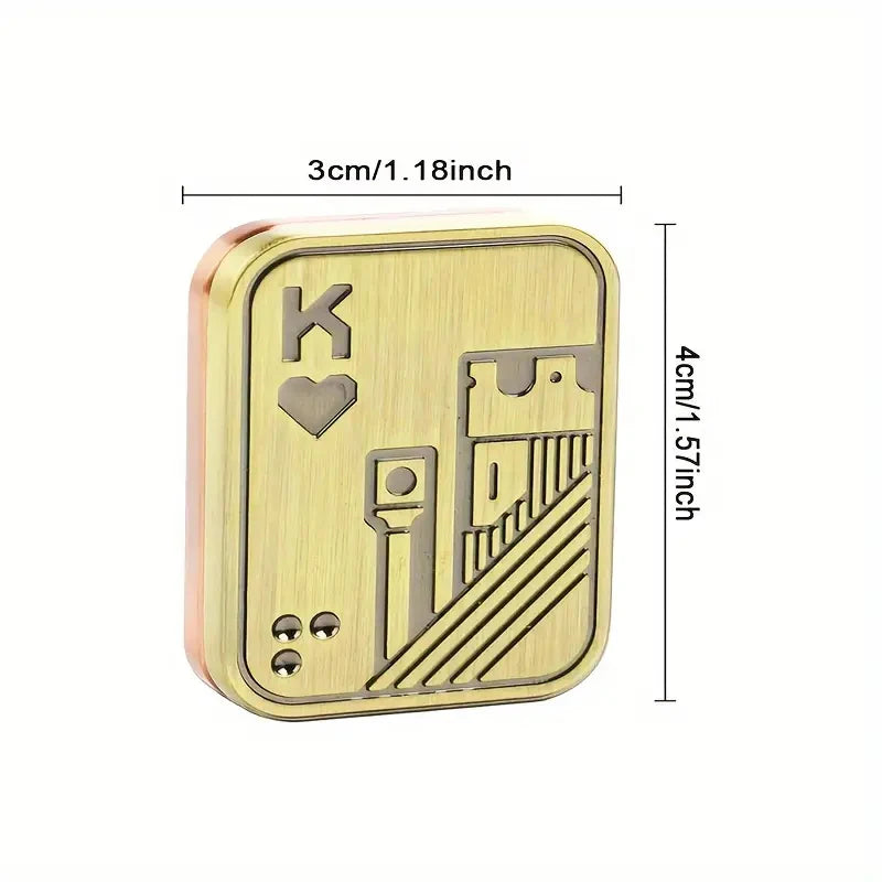 KK AA Fidget Slider Metall Schädel Push Slider Stress Relief Spielzeug Anti Stress EDC Top Spinning Poker Spielzeug Erwachsene Geschenke So ist Leben