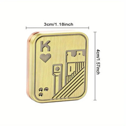 KK AA Fidget Slider Metall Schädel Push Slider Stress Relief Spielzeug Anti Stress EDC Top Spinning Poker Spielzeug Erwachsene Geschenke So ist Leben