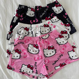 Hello Kitty Herbst/Winter Bequeme kurze Cartoon-Sportshorts für Kinder/Erwachsene, 2025, Weihnachtsmode, lässig, für Männer und Frauen, Paar-Shorts So ist Leben
