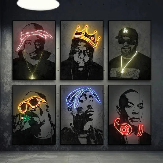 Leinwand Malerei Hip Hop Sänger Poster Wand Kunst Bar Wohnkultur - So ist Leben
