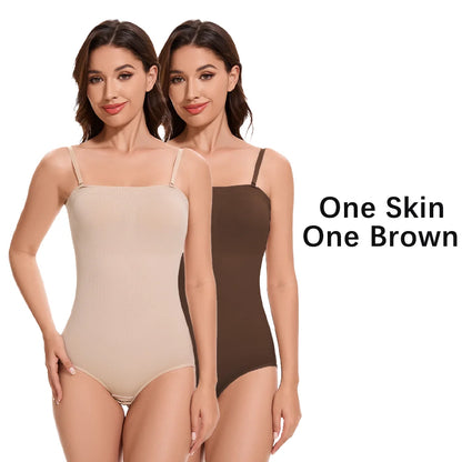 Molasus Abnehmen Trägerlosen Body Off Schulter Frauen Shorts Shapewear Bauch-steuer Body Shaper Sexy Fajas Unterwäsche Bodys So ist Leben