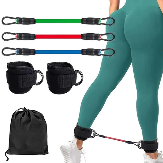 5-teiliges Knöchelwiderstandsband-Set, 60 Pfund, drei verschiedene verstellbare Pfund-Widerstandsbänder, für Kleber und Hüfttraining So ist Leben