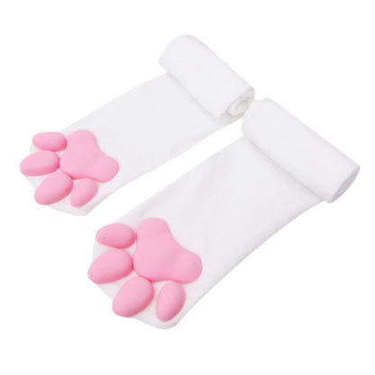Katze Pfote 3D Socken Für Frauen Mädchen Kawaii Katze Klaue Zehen Mützen Nettes Geschenk Lolita Pfote Pads Cosplay Katze Pfote pad Oberschenkel Hohe Socken Neue So ist Leben