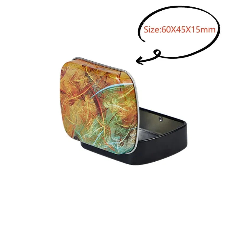 Neue quadratische Blech-Aufbewahrungsboxen Kleine Metall-Aufbewahrungsbox Silber Schmuck Schlüssel Münzen Metallbox Blechdose Hochzeit Süßigkeiten Aufbewahrungsdose So ist Leben