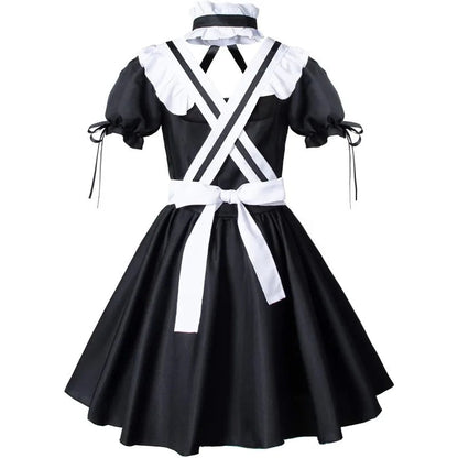Anime Französisch Maid Schürze Lolita Kostüm Cosplay Kostüm Pelzigen Katze Ohr Handschuhe Socken Halloween Karneval Party So ist Leben
