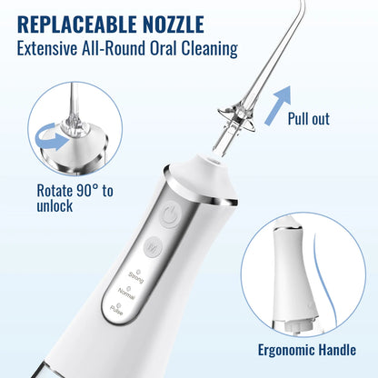 Dental Munddusche Wasser Flosser Gewinde Zähne Pick Mund Waschmaschine 5 Düsen 3 Modi USB Aufladbare 300 ml Tank So ist Leben