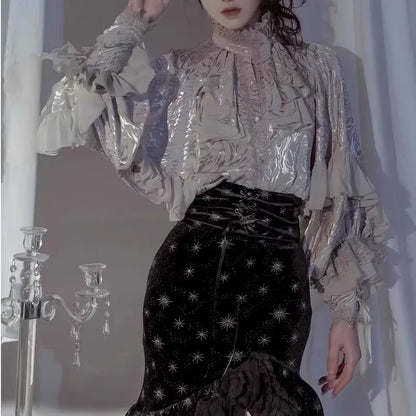 Y2K Vintage Langarmshirt mit Patchwork‑Design - So ist Leben