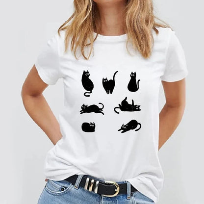 Lässiges Basic-T-Shirt mit schlichtem Design und Panda-Print - So ist Leben