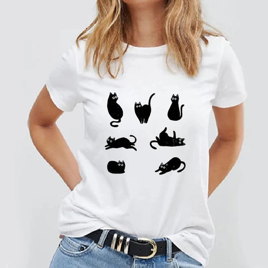 Lässiges Basic-T-Shirt mit schlichtem Design und Panda-Print - So ist Leben