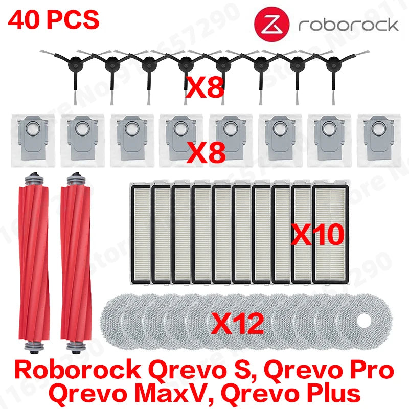 Roborock Qrevo S, Qrevo Pro, Qrevo MaxV, Qrevo Plus Staubsaugerteile Hauptwalze Seitenbürste Filter Mopp Pad Stoff Staubbeutel So ist Leben