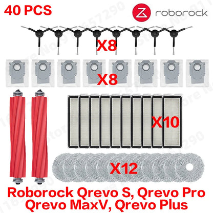 Roborock Qrevo S, Qrevo Pro, Qrevo MaxV, Qrevo Plus Staubsaugerteile Hauptwalze Seitenbürste Filter Mopp Pad Stoff Staubbeutel So ist Leben