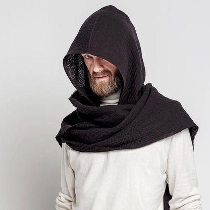 Mittelalterlicher Kapuzenumhang, Schal, Halloween, Cosplay, winddicht, Mittelalter, Schulterumhang, Mantel So ist Leben