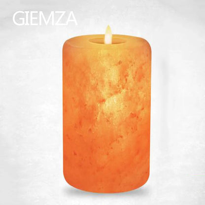 GIEMZA Tee Licht Himalaya Salz Leuchter Kleine Natürliche Bar Nacht Dekoration Orange Kerze Halter Cocktail Glas So ist Leben