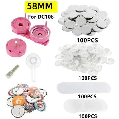 Button Badge Maker Formen DIY Pin Button Maker Pressmaschine Teile Abzeichen Punch Press Formen für Button Maker der Serie DC108 So ist Leben