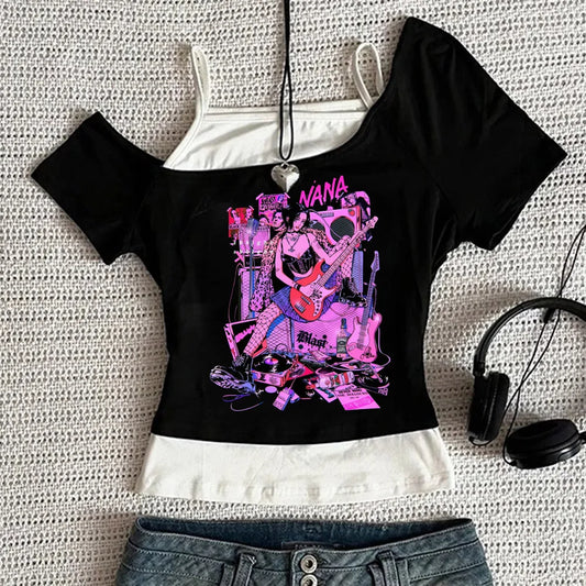 Y2k Nana Osaki Grafik T Shirts Casual Harajuku Streetwear Japanische Kleidung Mode Rock Punk Ärmellose Tanks Camis So ist Leben