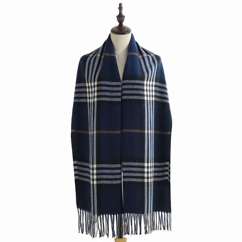 Warmer Winterschal, langer Schal mit Karomuster für Damen, weiches Wärmespeicherungssign, unverzichtbar für kaltes Wetter So ist Leben