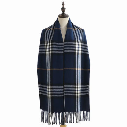 Warmer Winterschal, langer Schal mit Karomuster für Damen, weiches Wärmespeicherungssign, unverzichtbar für kaltes Wetter So ist Leben
