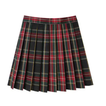 Sommer Frauen Hohe Taille Gefaltete Plaid Röcke Mini Tennis Rock Harajuku JK Japanische Schuluniform Kurze A-Line Mini Rock Mädchen So ist Leben