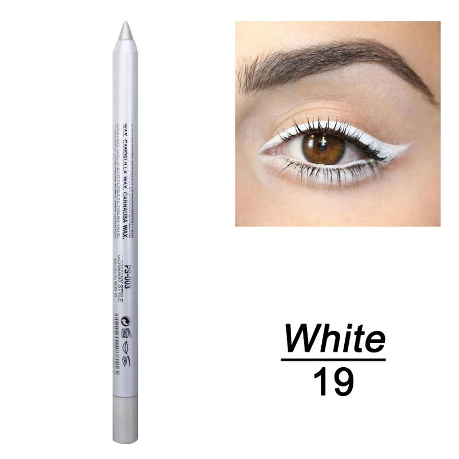 14-farbiger bunter Eyeliner-Stift, hoch pigmentierter perlmutt schimmernder Metallic-Smokey-Punk-Eyeliner im Gothic-Stil, langlebiger Water Pro So ist Leben