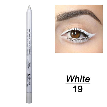 14-farbiger bunter Eyeliner-Stift, hoch pigmentierter perlmutt schimmernder Metallic-Smokey-Punk-Eyeliner im Gothic-Stil, langlebiger Water Pro So ist Leben