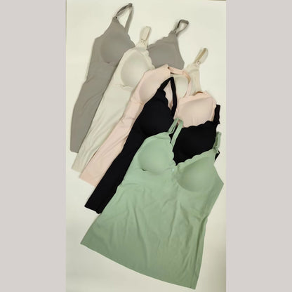 Weiches, seidiges Umstands- und Still-Tanktop mit herausnehmbaren Polstern, integriertem BH-Camisole für Schwangerschaft, Wochenbett, Alltag und Schlaf. So ist Leben