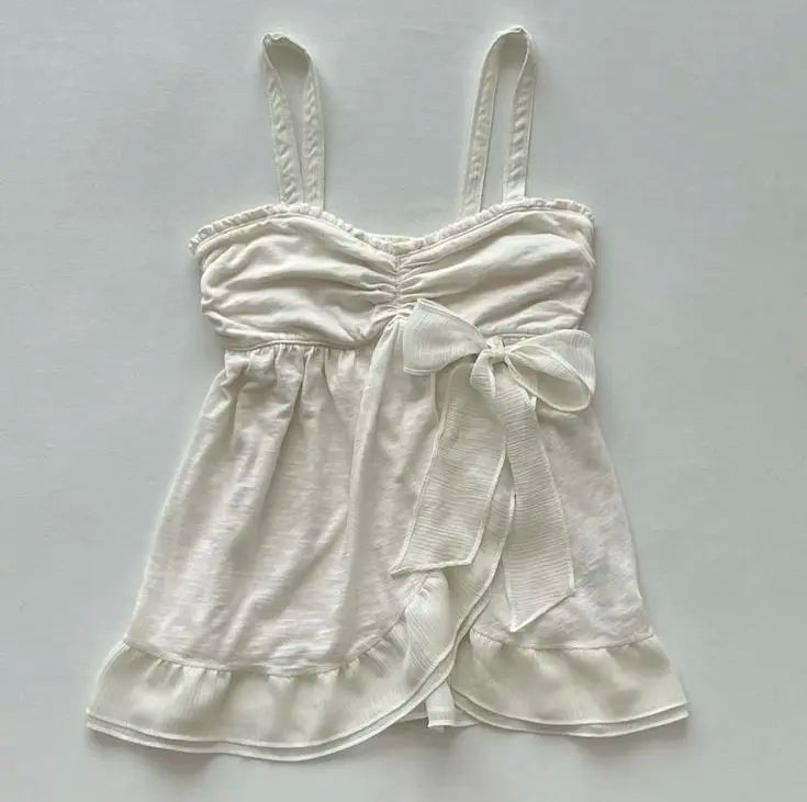 Einfarbiges Kleid mit Schleife und Dekoration, modisches Spitzenrand, lässiges Y2K-Top, emotionales Mädchen, urbane Schönheit, schickes, schlankes, süßes Straßenfrauenkleid So ist Leben