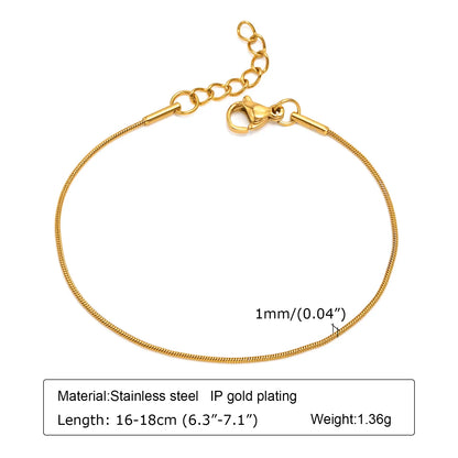 Dünnes Gliederarmband für Damen, Edelstahl 18K Vergoldet, Wasserfeste Zarte Stapelbare Handgelenkskette So ist Leben