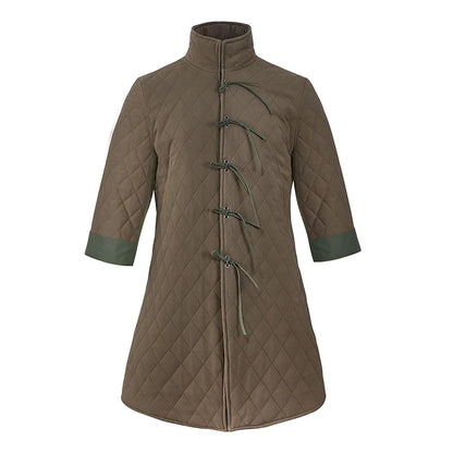Herren MEDIEVALS Dick gepolsterter Gambeson-Mantel Aketon Volle 4/3 Ärmel Länge Jacke Rüstung Kostüme Kleid SCA So ist Leben