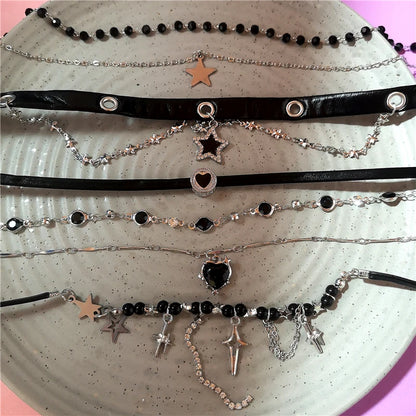 Y2K Herz Choker Halskette für moderne Styles - So ist Leben