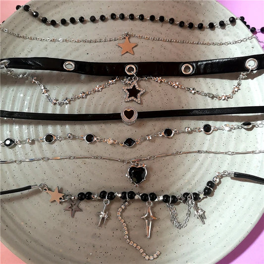 Y2K Herz Choker Halskette für moderne Styles - So ist Leben