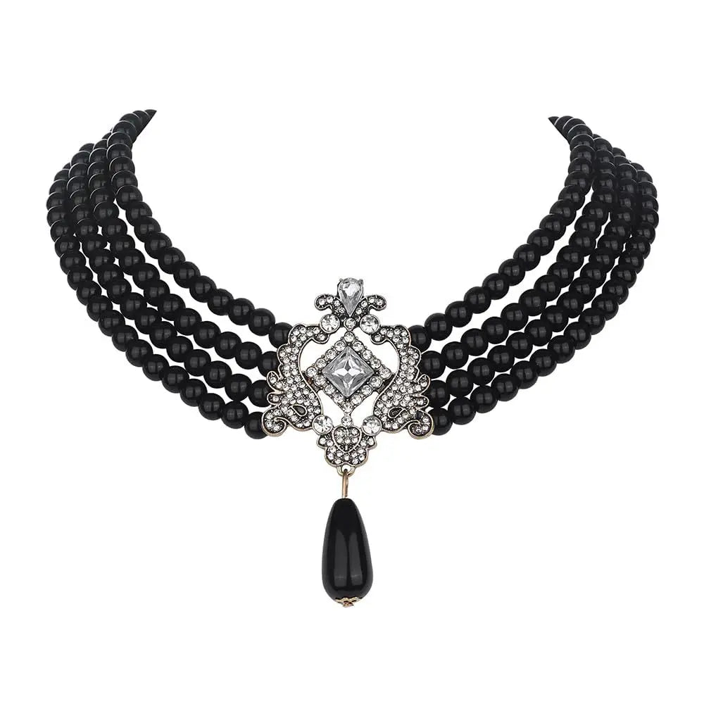 Retro Französisch Gericht Multi-Schicht Gefälschte Perle Halskette Frauen Junge Stil Modische Übertrieben Schlüsselbein Kette Schmuck So ist Leben
