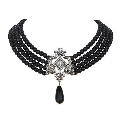 Retro Französisch Gericht Multi-Schicht Gefälschte Perle Halskette Frauen Junge Stil Modische Übertrieben Schlüsselbein Kette Schmuck So ist Leben