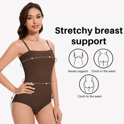 Molasus Abnehmen Trägerlosen Body Off Schulter Frauen Shorts Shapewear Bauch-steuer Body Shaper Sexy Fajas Unterwäsche Bodys So ist Leben